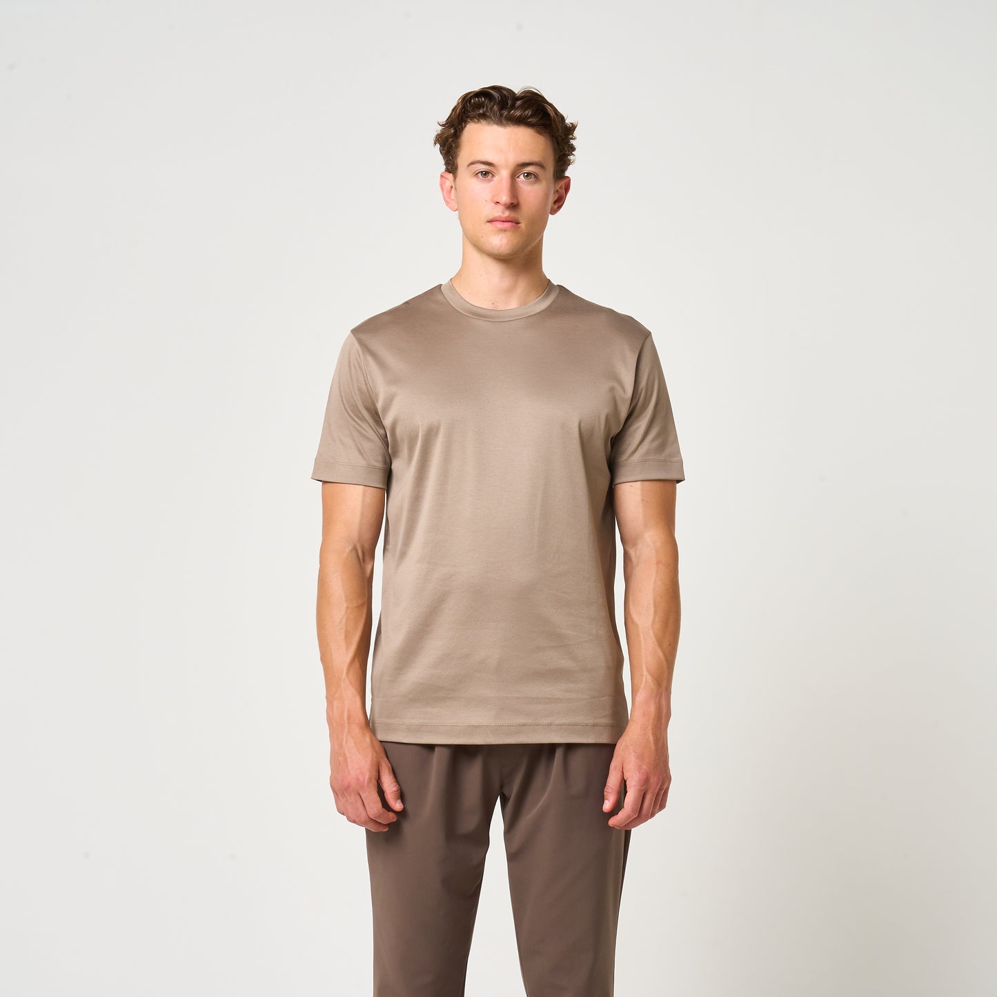 EGYPTIAN COTTON T-SHIRT | TAUPE