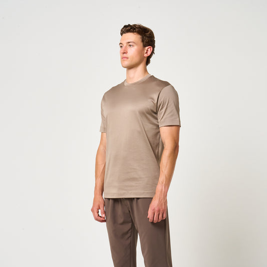 EGYPTIAN COTTON T-SHIRT | TAUPE