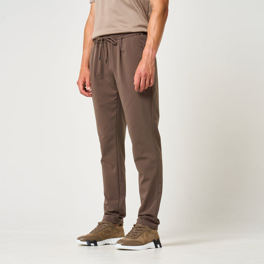Taupe Slim Fit Tech Trousers