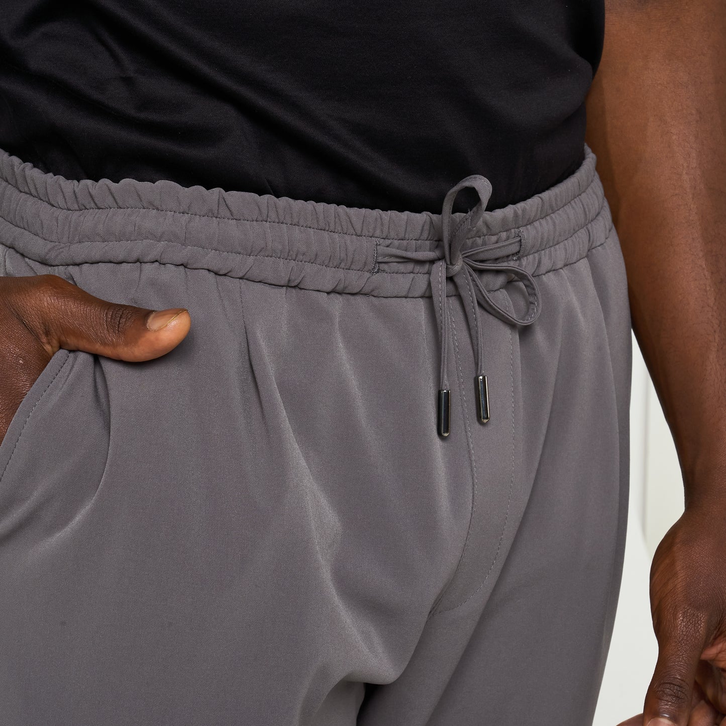 Dark Grey Slim Fit Tech Trousers