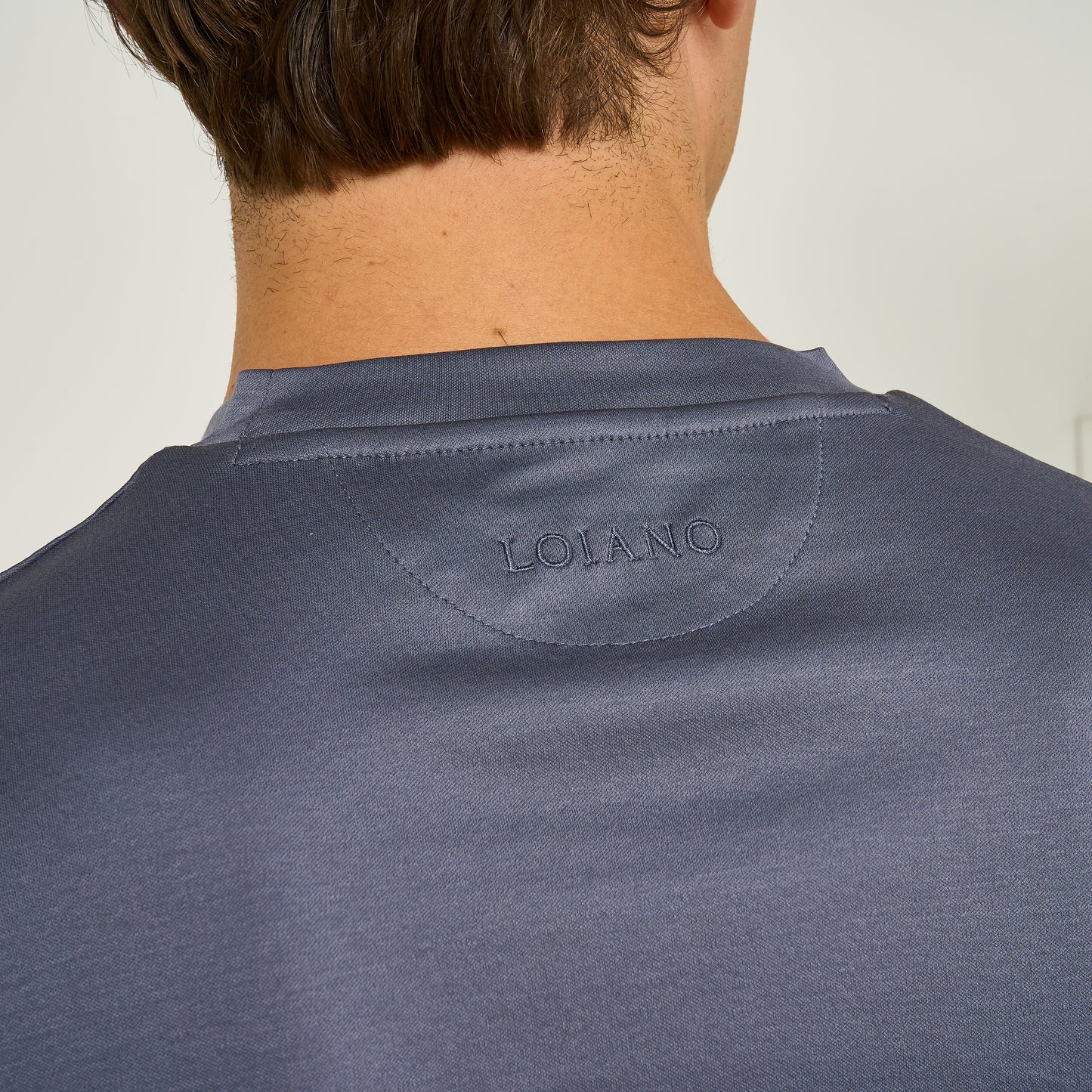 EGYPTIAN COTTON LONG SLEEVE T-SHIRT | STEEL