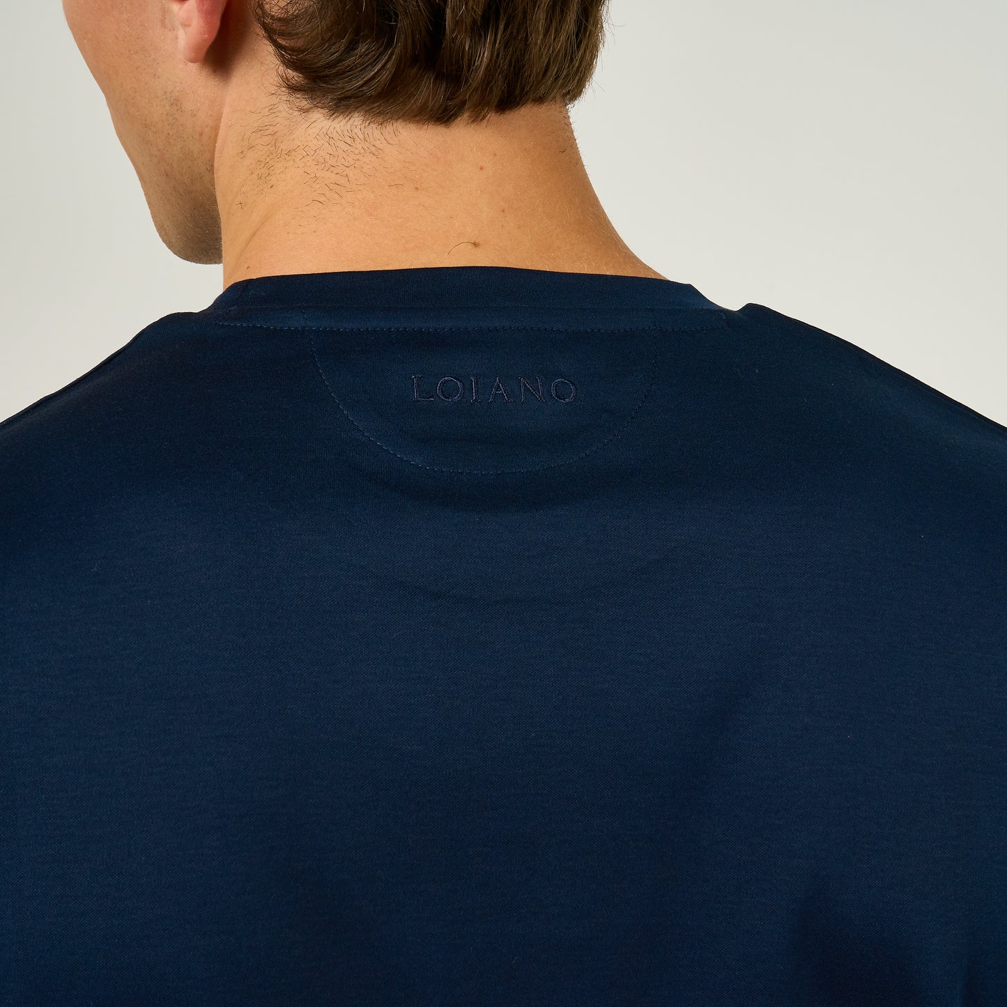 EGYPTIAN COTTON LONG SLEEVE T-SHIRT | NAVY