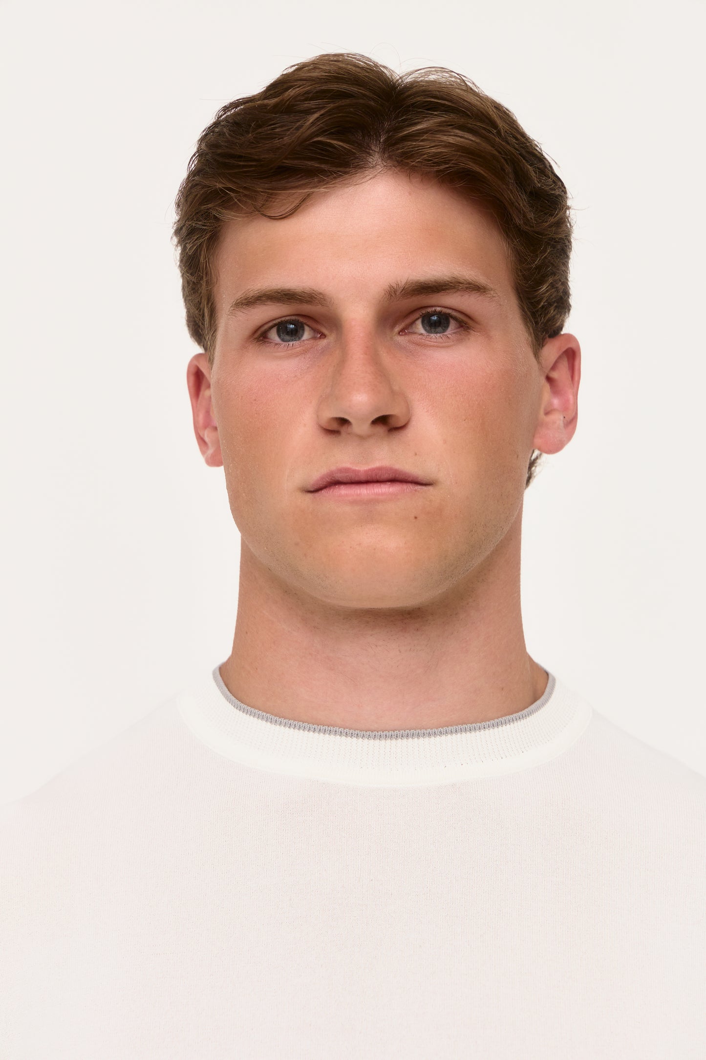 White Rayon Knit T-Shirt