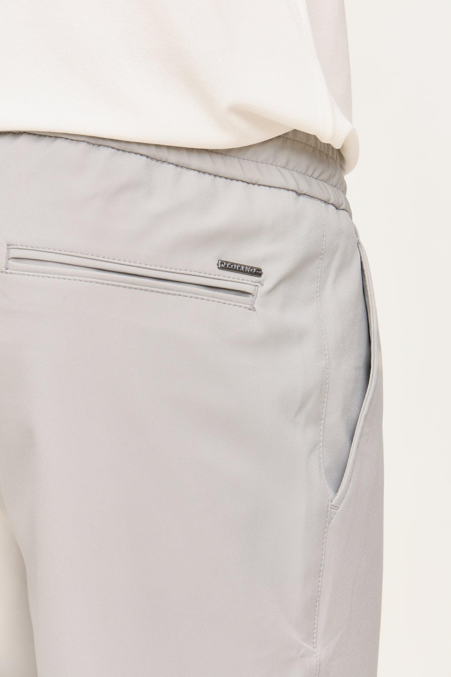 Light Grey Slim Fit Tech Trousers