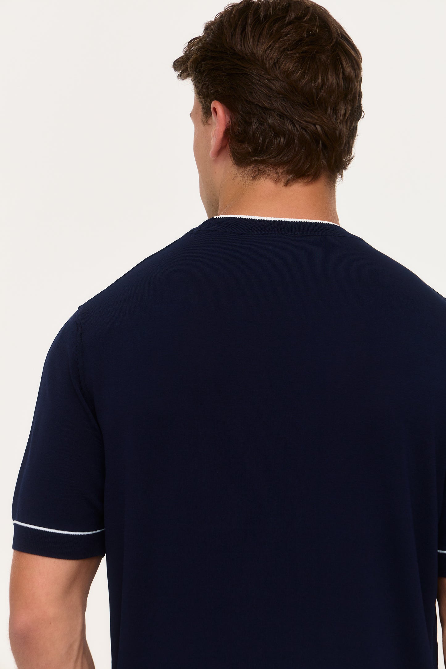 Navy Rayon Knit T-Shirt