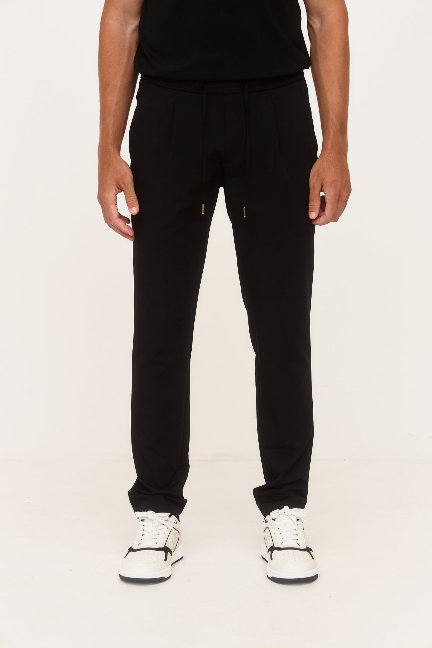 Black Slim Fit Tech Trousers
