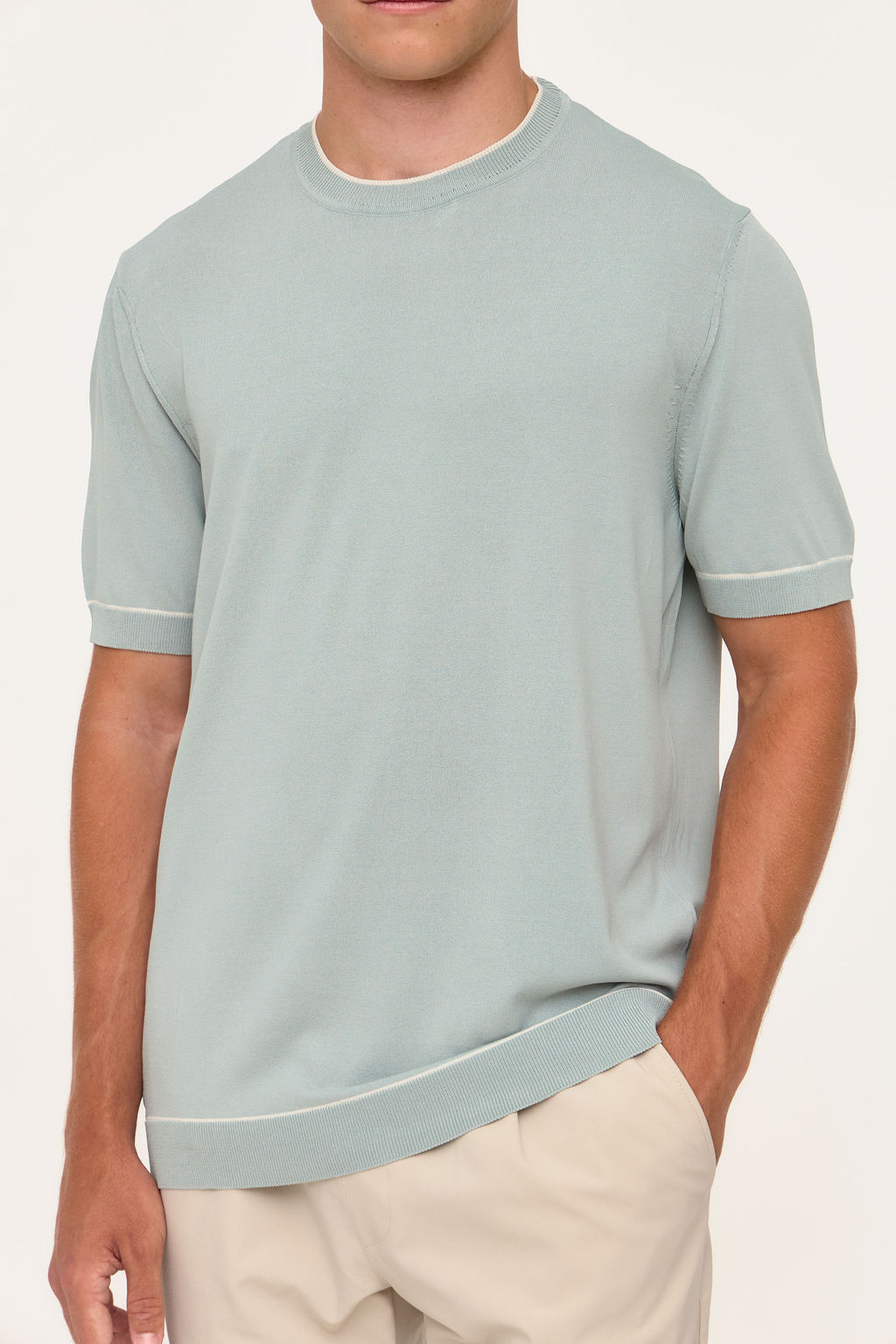 Mint Rayon Knit T-Shirt