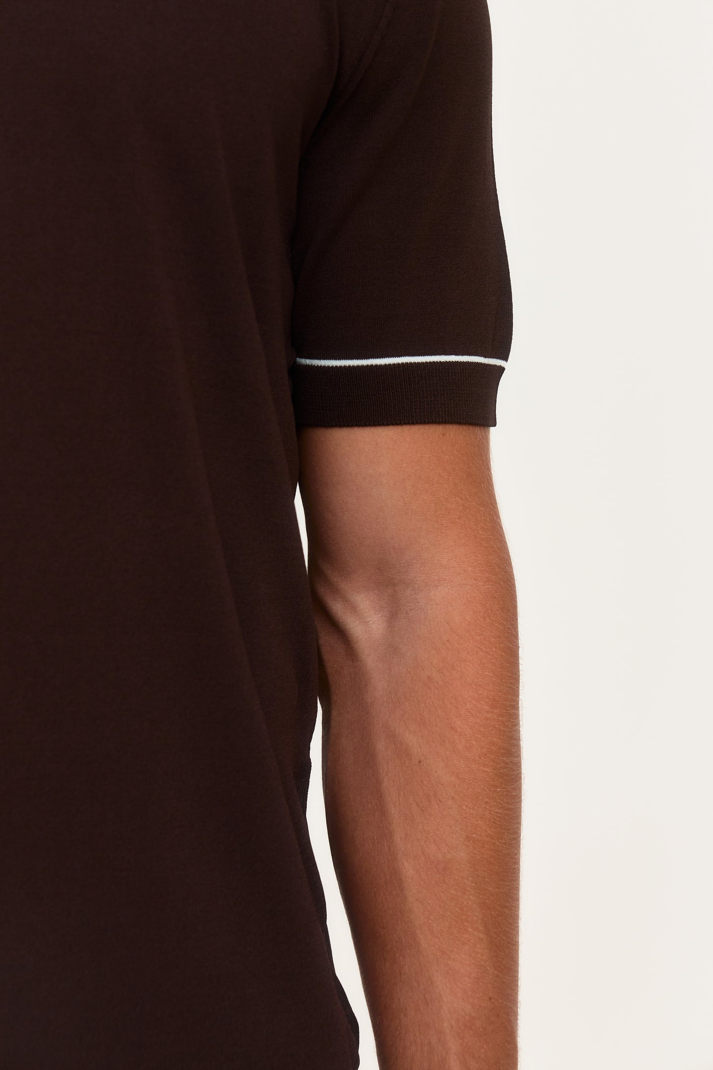 Brown Rayon Knit T-Shirt